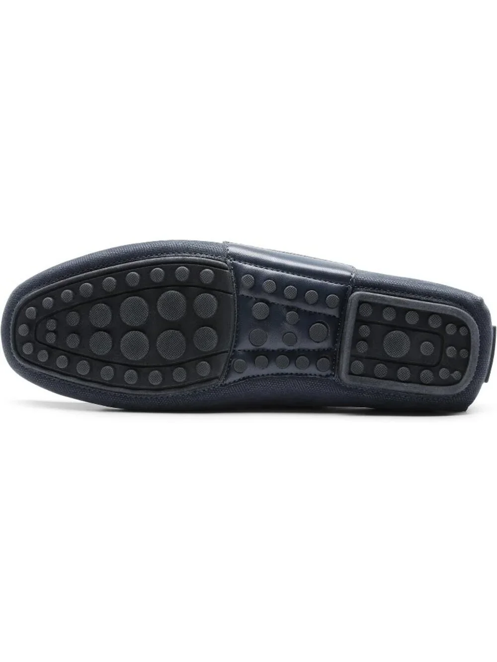 Men's Navy Faux Leather Loafers Slip On Flexible and Comfort Moccasins Shoes